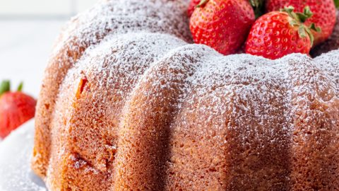 Marbled Strawberry Bundt Cake - Bake from Scratch