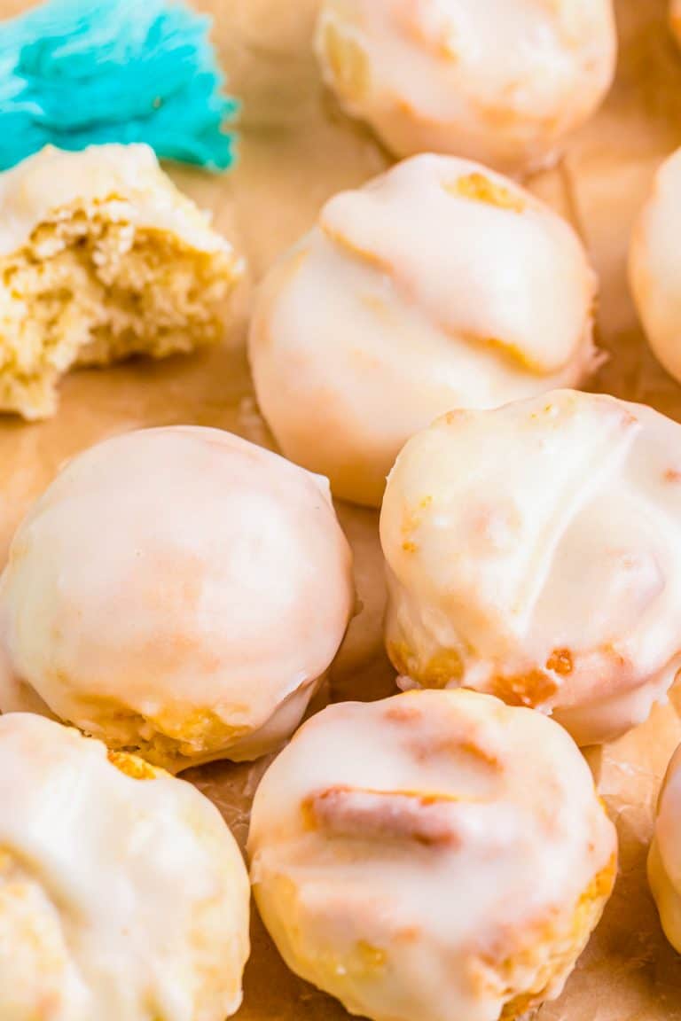 Close up of finished glazed Munchkins Recipe