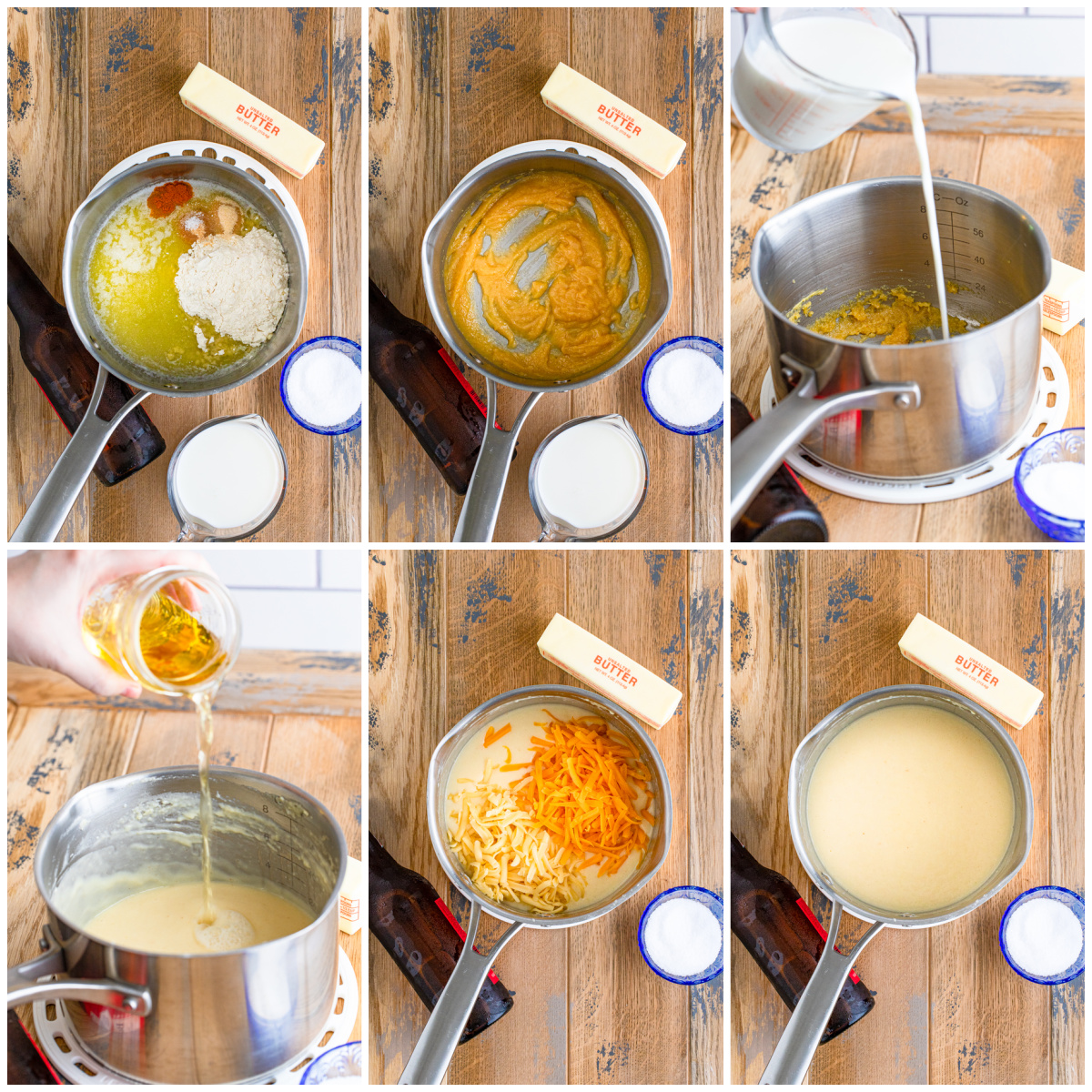Step by step photos on how to make Beer Cheese Dip