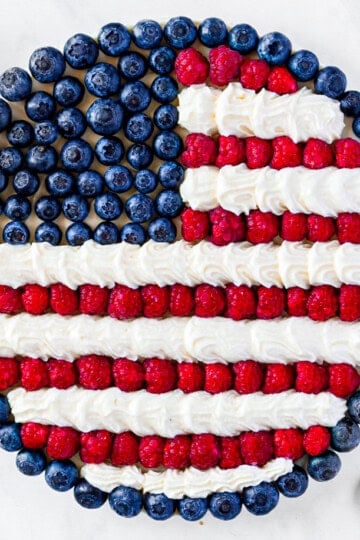 Finished Flag Fruit Pizza square image