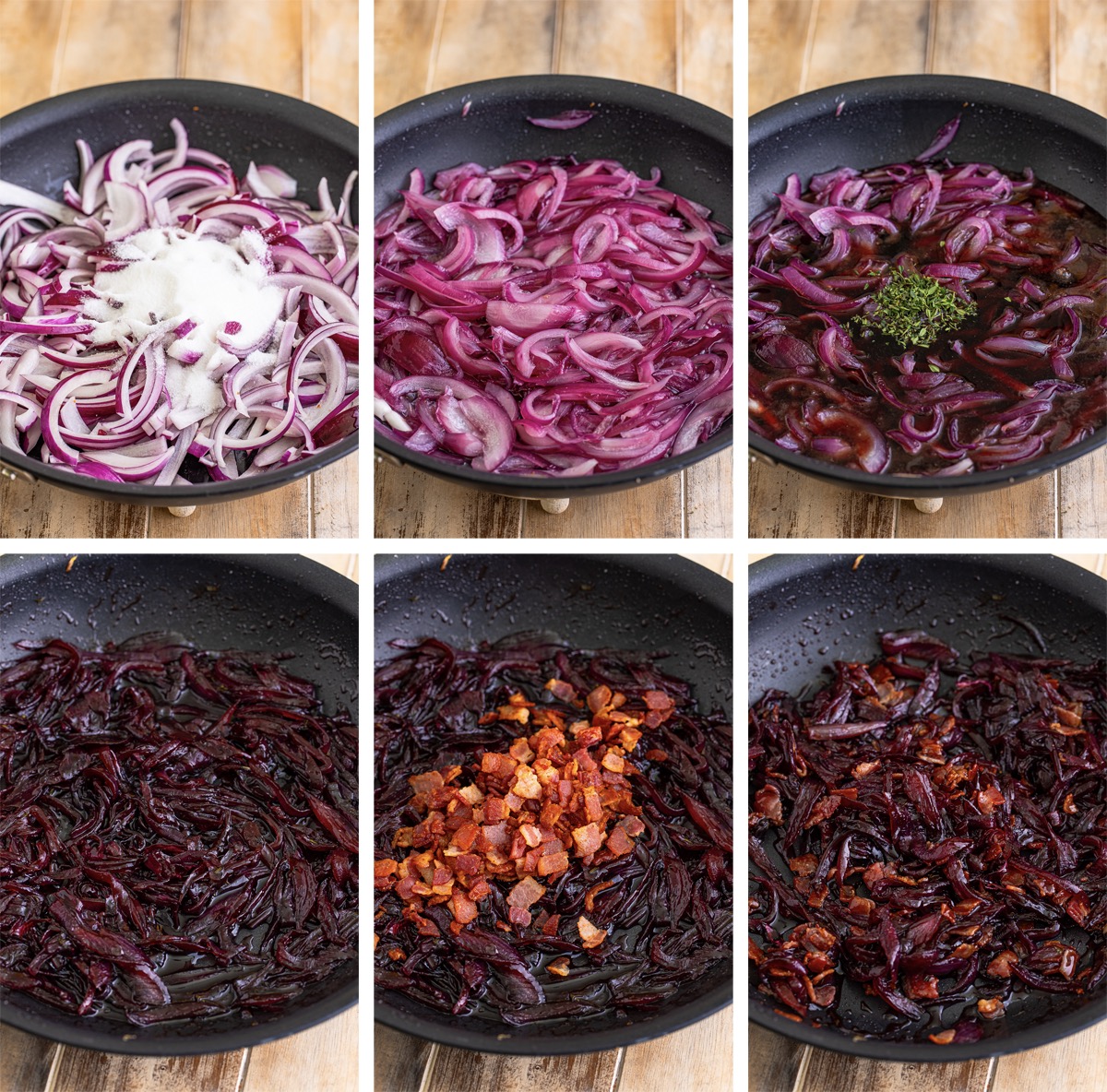 collage of images showing how to make Onion Marmalade