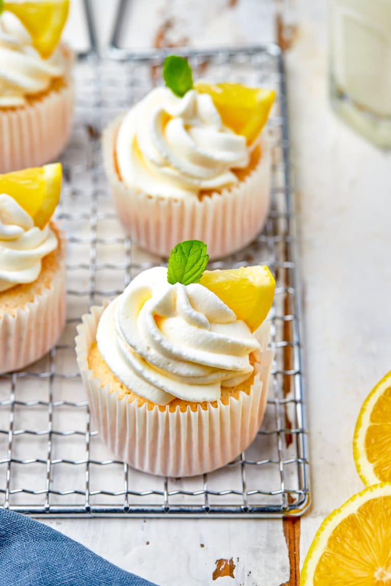 Lemon Curd Angel Food Cupcakes Recipe