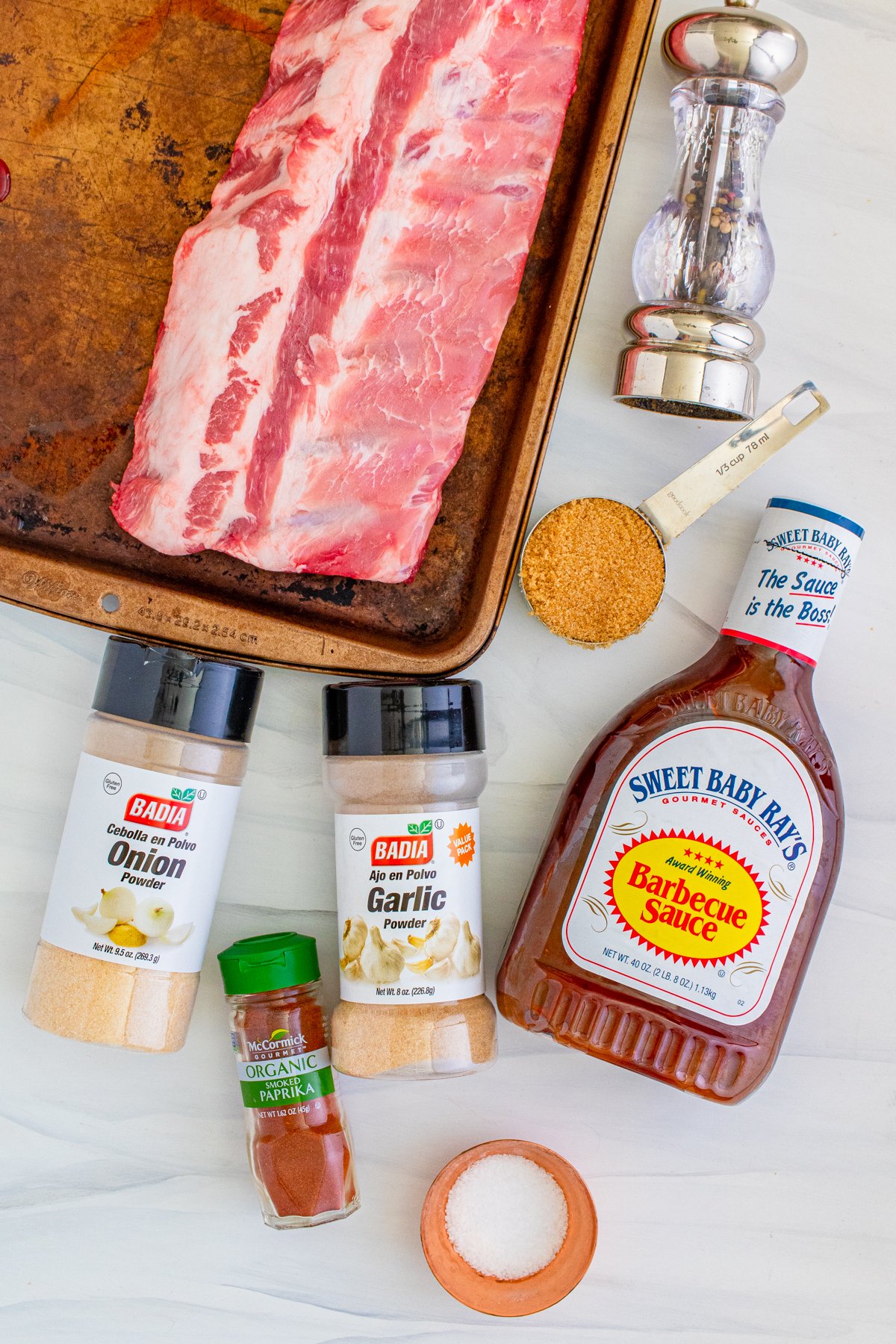 Ingredients needed to make Slow Cooker Ribs