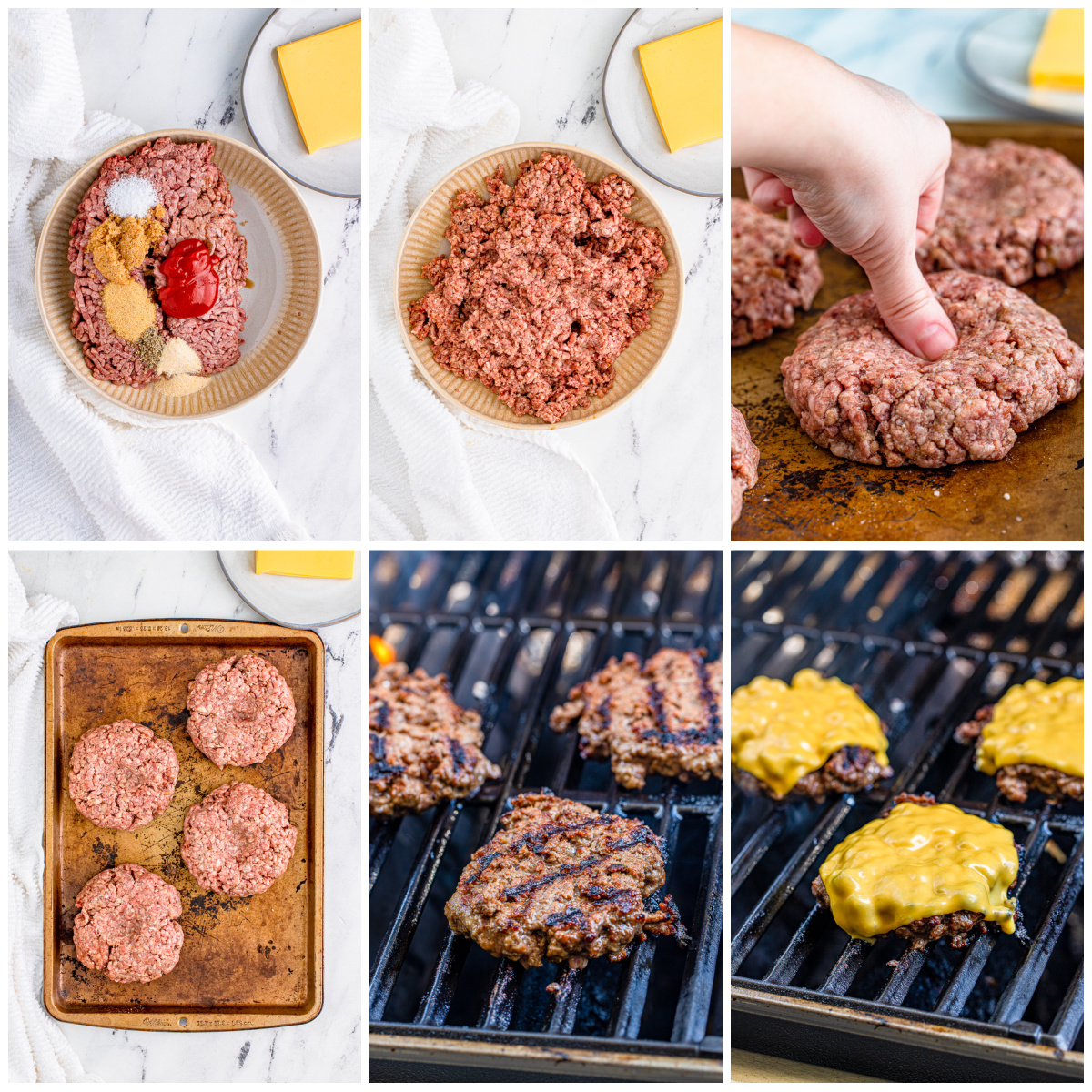 Step by step photos on how to make a Cheeseburger Recipe