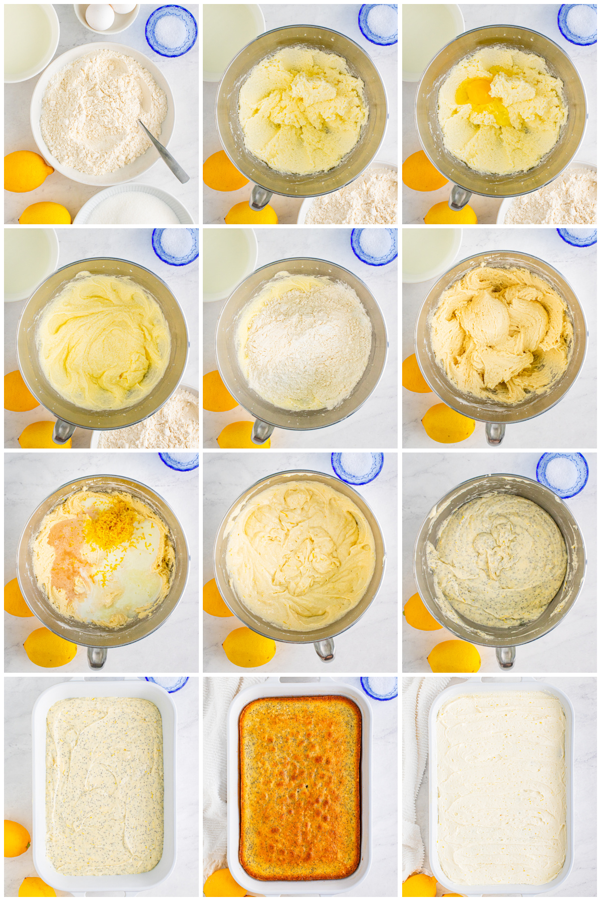 Step by step photos on how to make Lemon Poppy Seed Cake