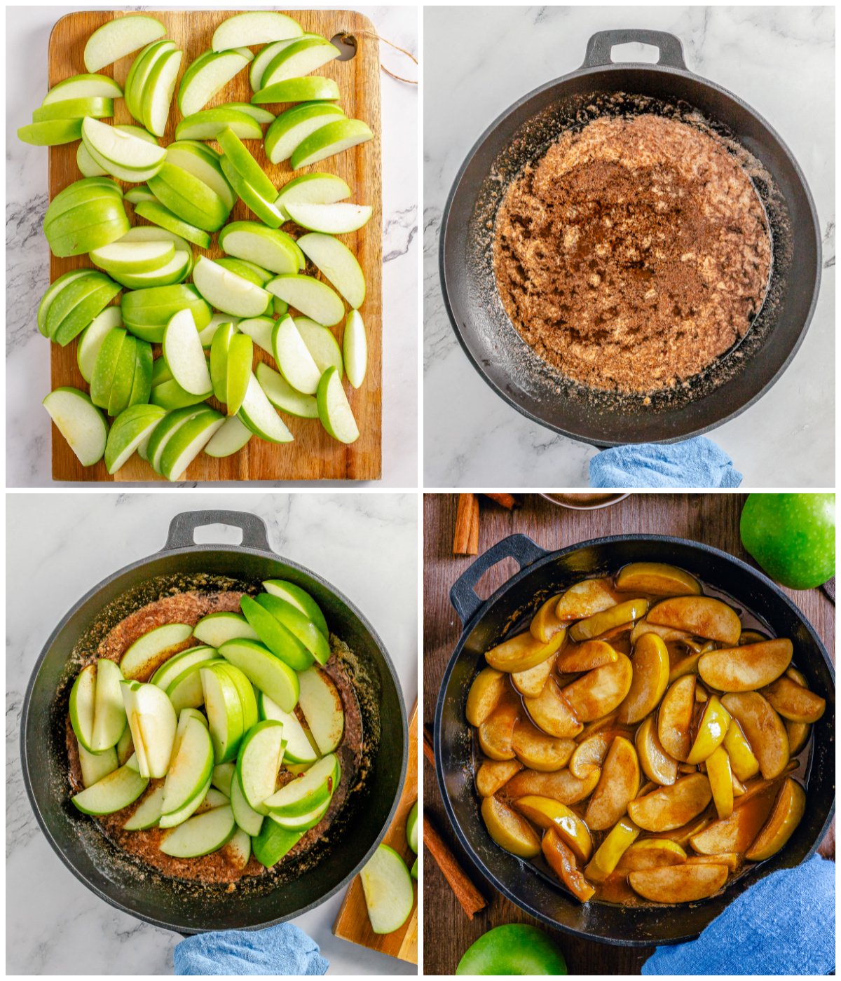 Step by step photos on how to make Fried Apples