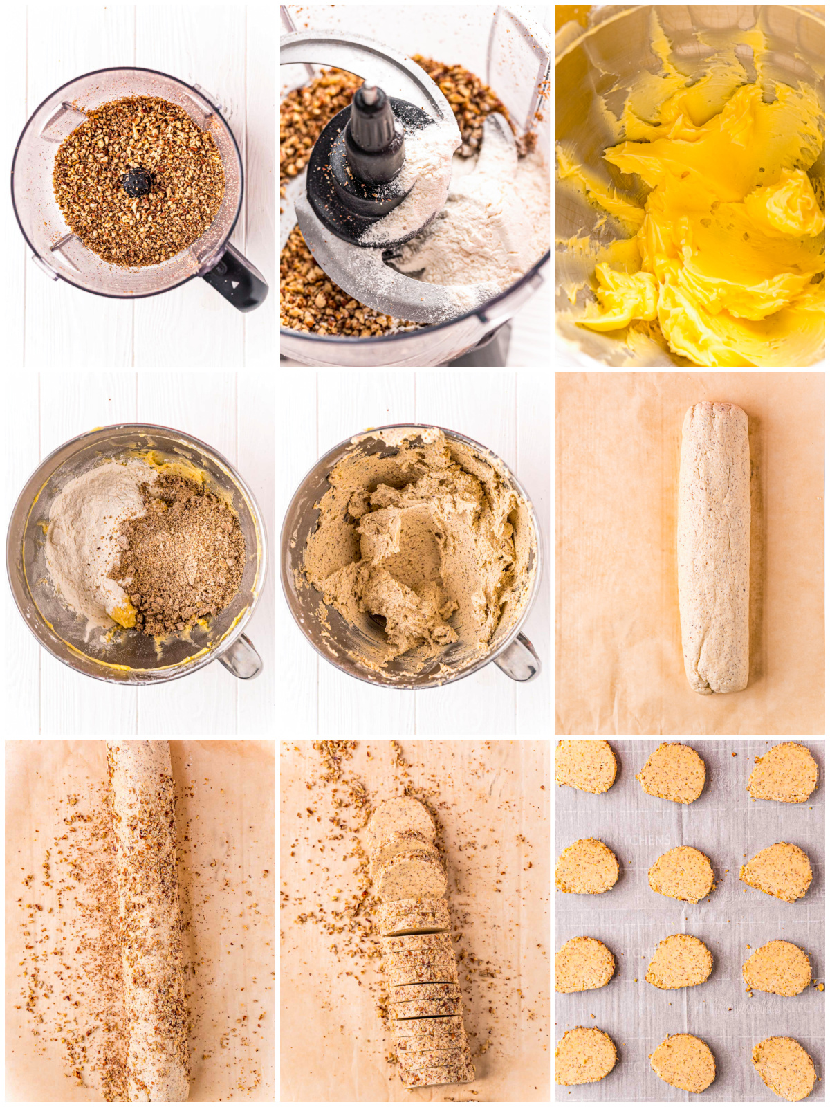 Step by step photos on how to make Pecan Sandies.