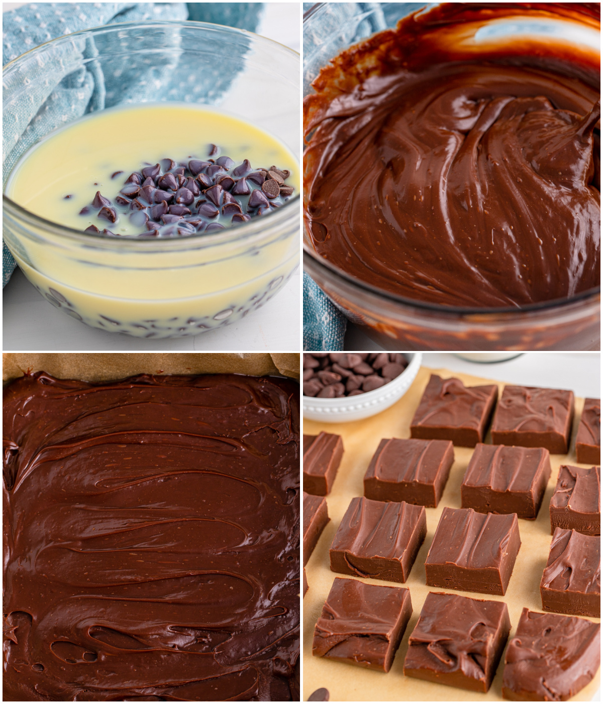 Step by step photos on how to make Easy Chocolate Fudge.