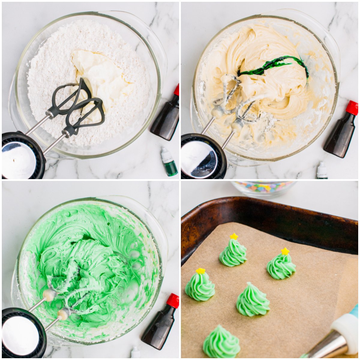 Step by step photos on how to make Cream Cheese Mints.