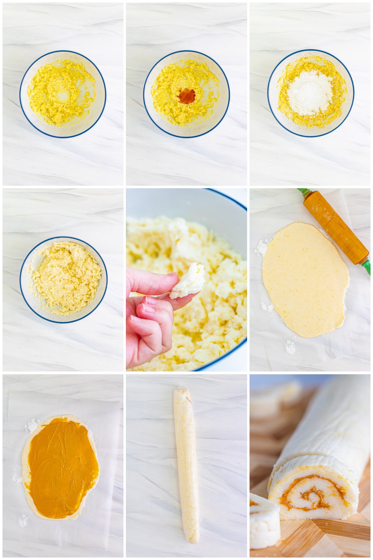 Step by step photos on how to make Potato Candy.