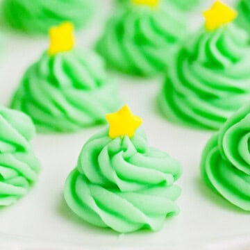 Square image close up of Cream Cheese Mints.