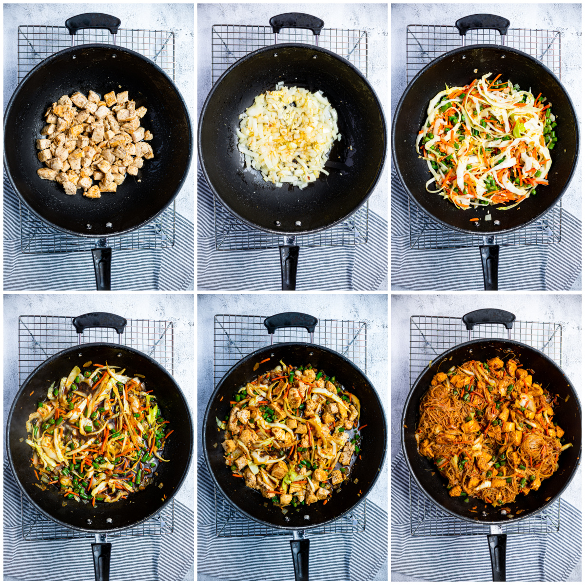 Step by step photos on how to make a Pancit Recipe.