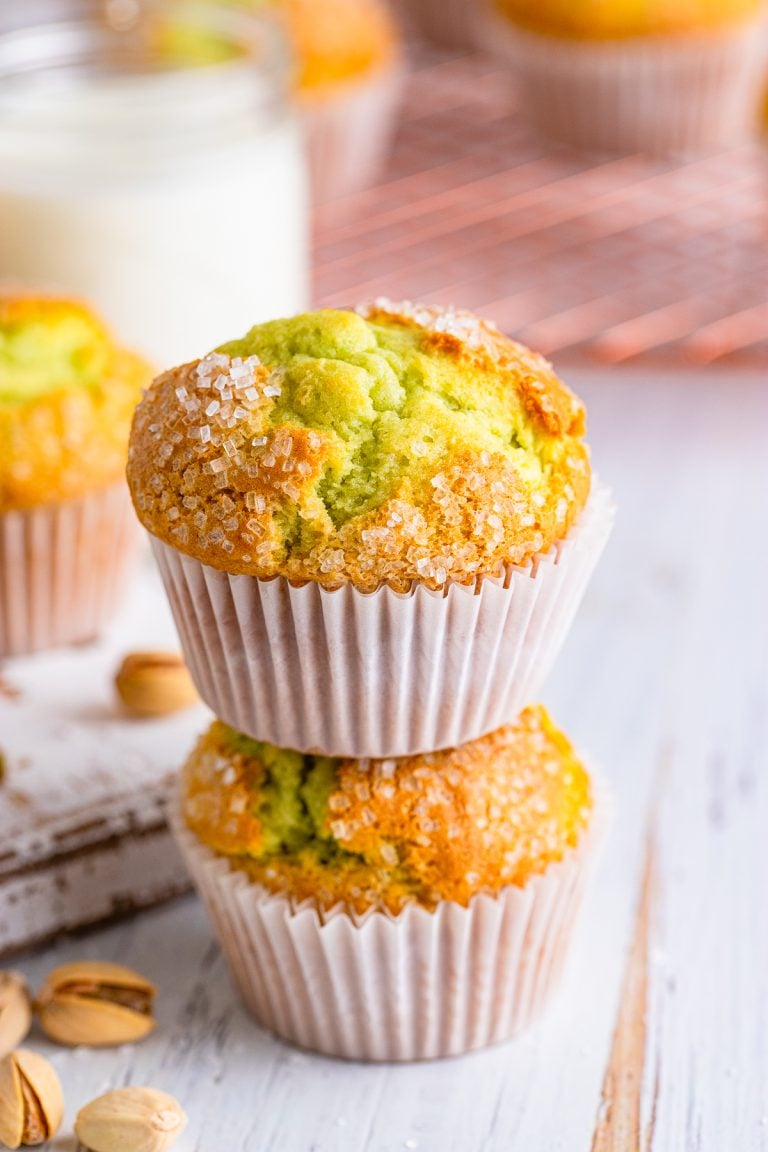 Bakery Style Pistachio Muffins with Pudding Mix