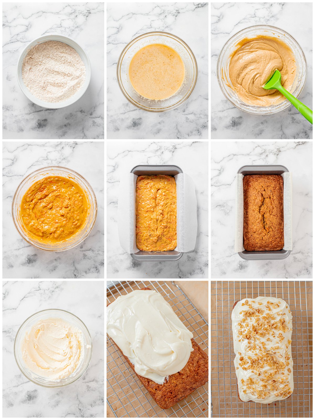 Step by step photos on how to make a Carrot Loaf Cake.
