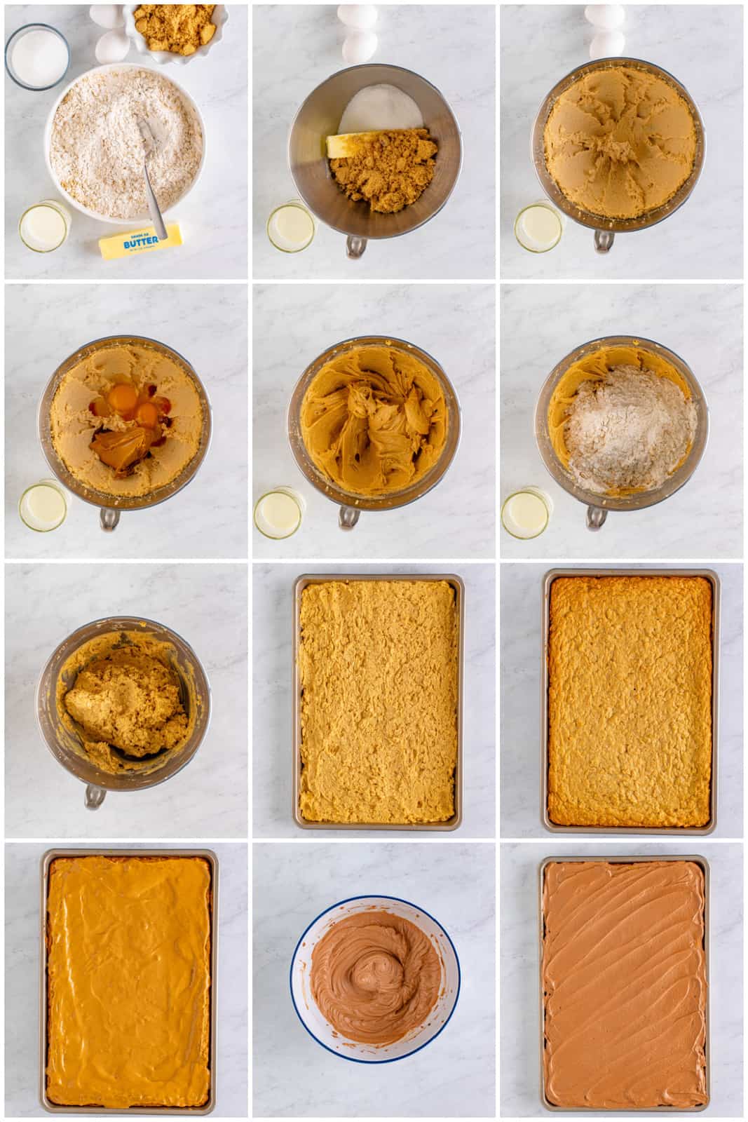 Step by step photos on how to make Lunch Lady Peanut Butter Bars.