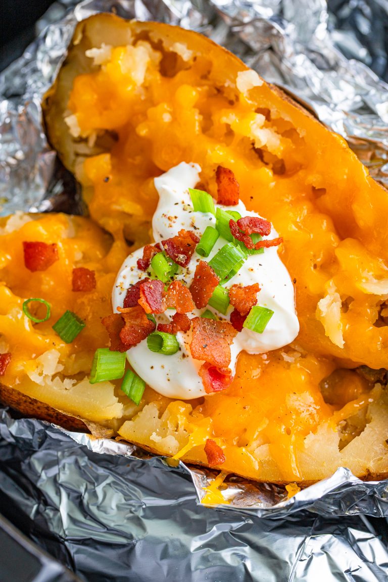 Slow Cooker Baked Potatoes with Foil