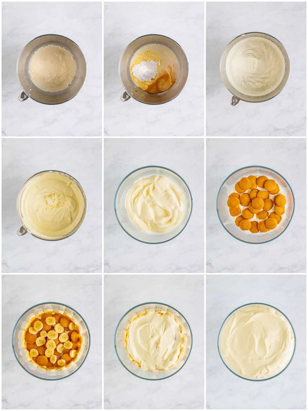 Step by step photos on how to make Magnolia Banana Pudding