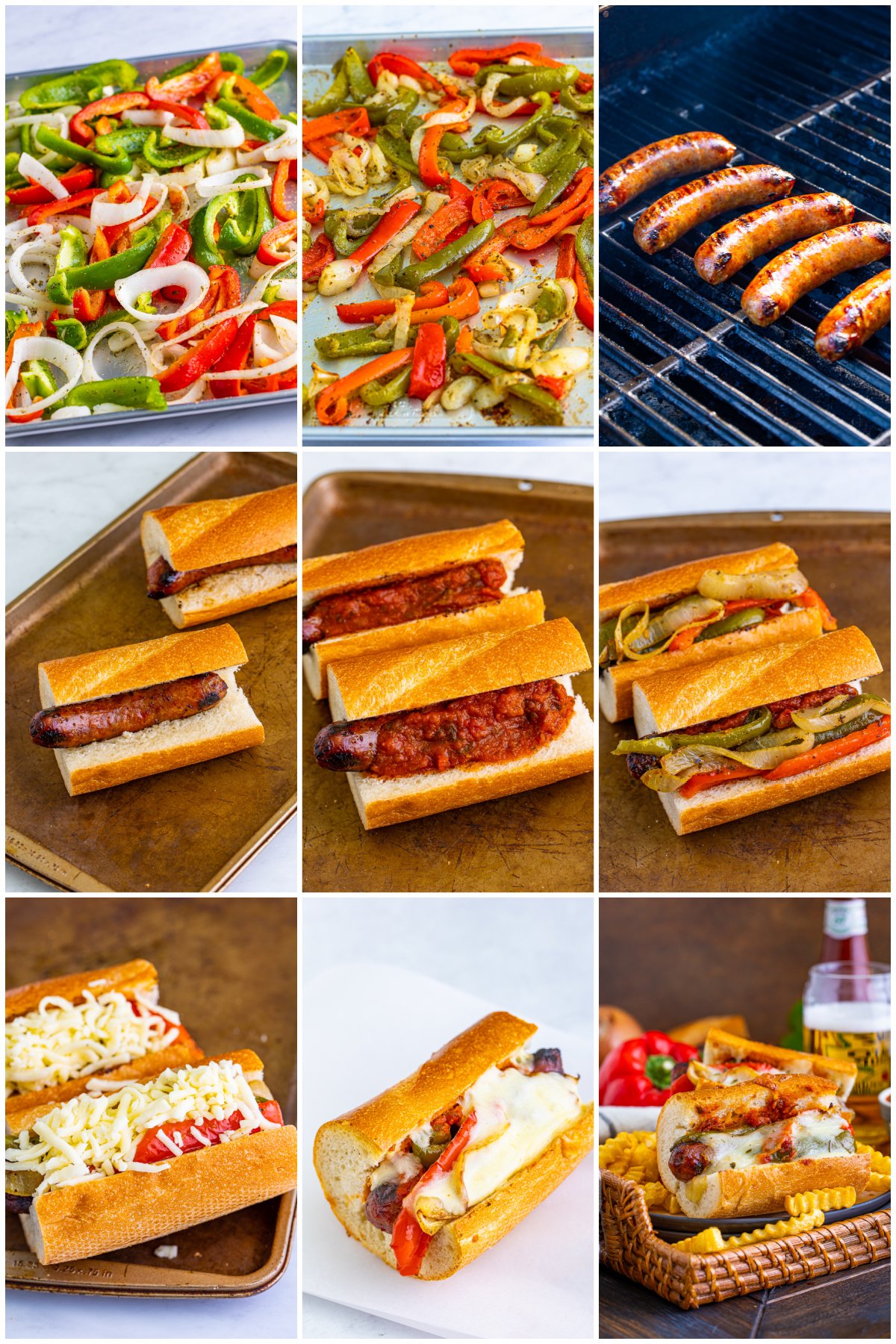 Step by step photos on how to make Grilled Italian Sausage Sandwiches.