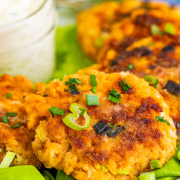 up close photo of easy salmon patties