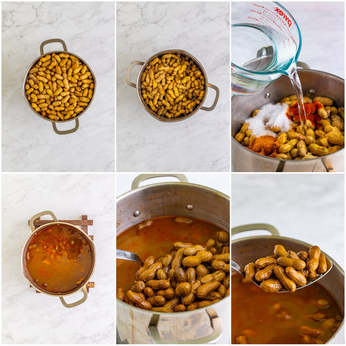 Step by step photos on how to make Boiled Peanuts.