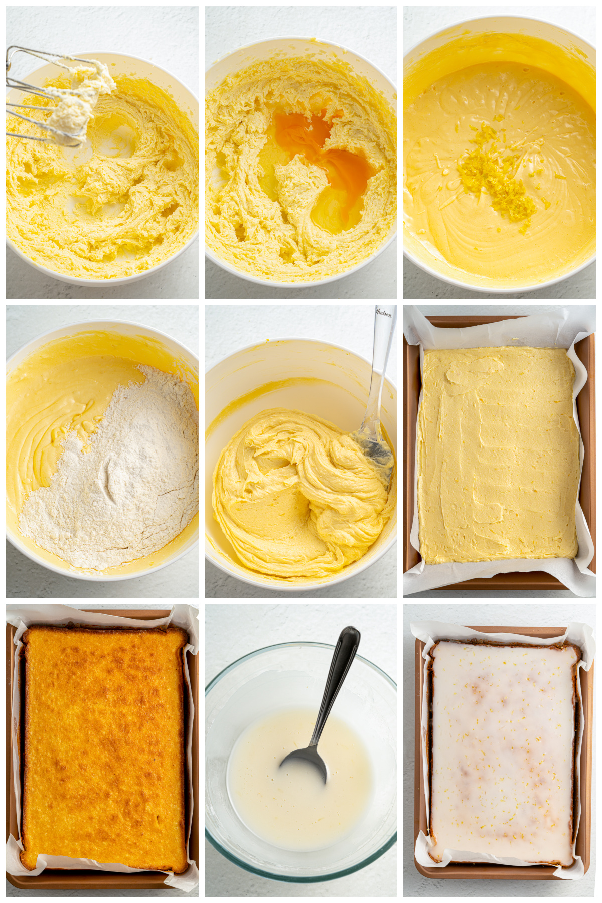 Step by step photos on how to make Lemon Brownies.