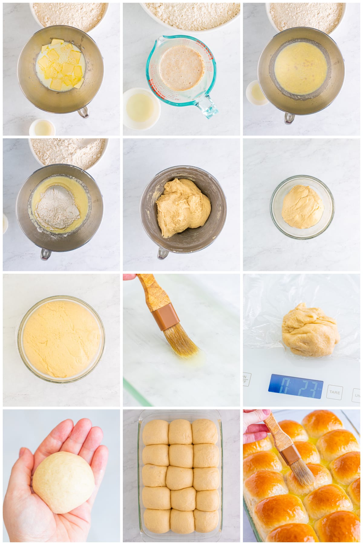 Step by step photos on how to make a Dinner Roll Recipe.