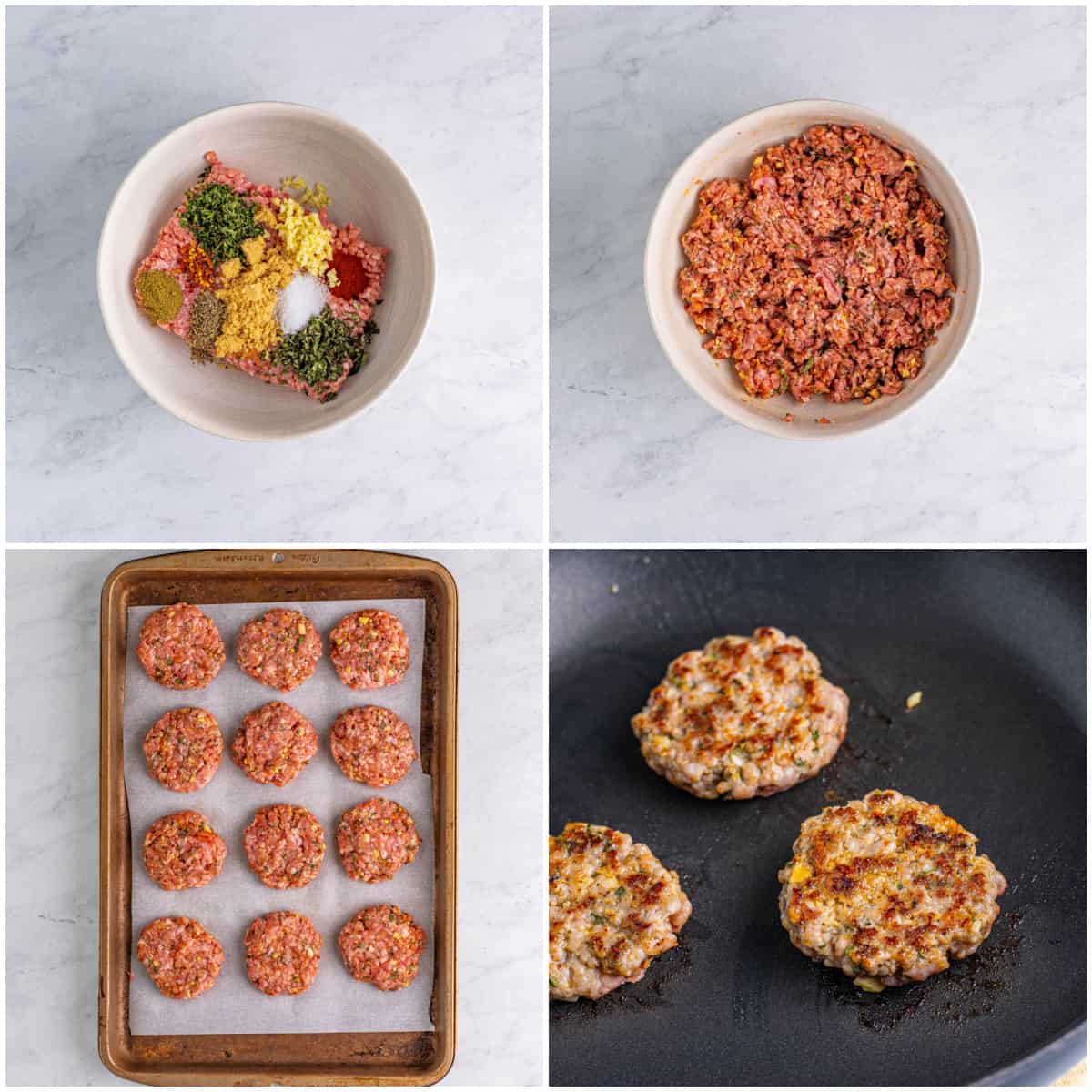 Step by step photos on how to make Homemade Breakfast Sausage.
