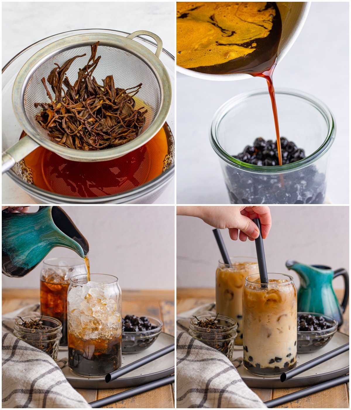 Step by step photos on how to make a Boba Tea Recipe.