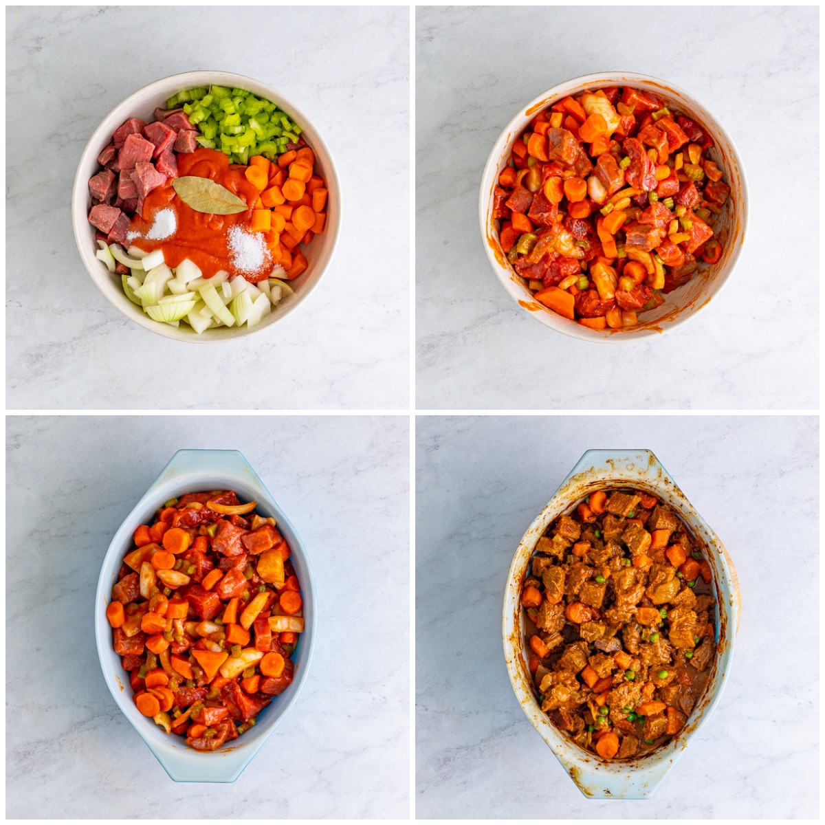 Step by step photos on how to make Easy Beef Stew.