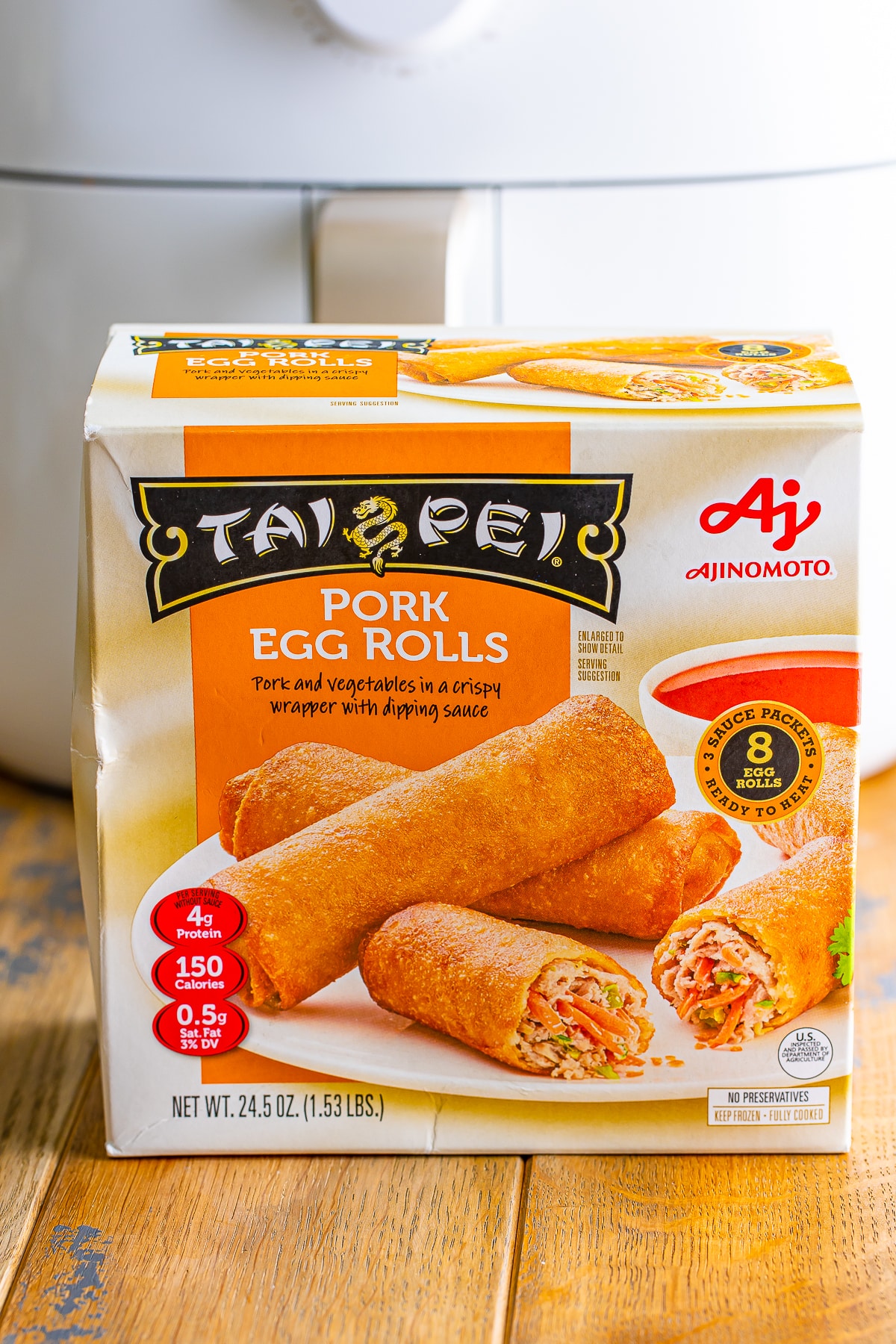 ingredients needed to make frozen egg rolls in air fryer
