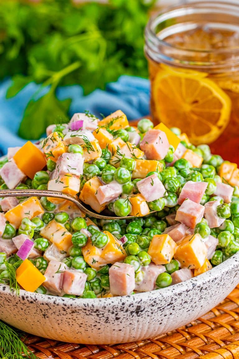 Creamy Green Pea Salad with Ham (Best & Easy Recipe)
