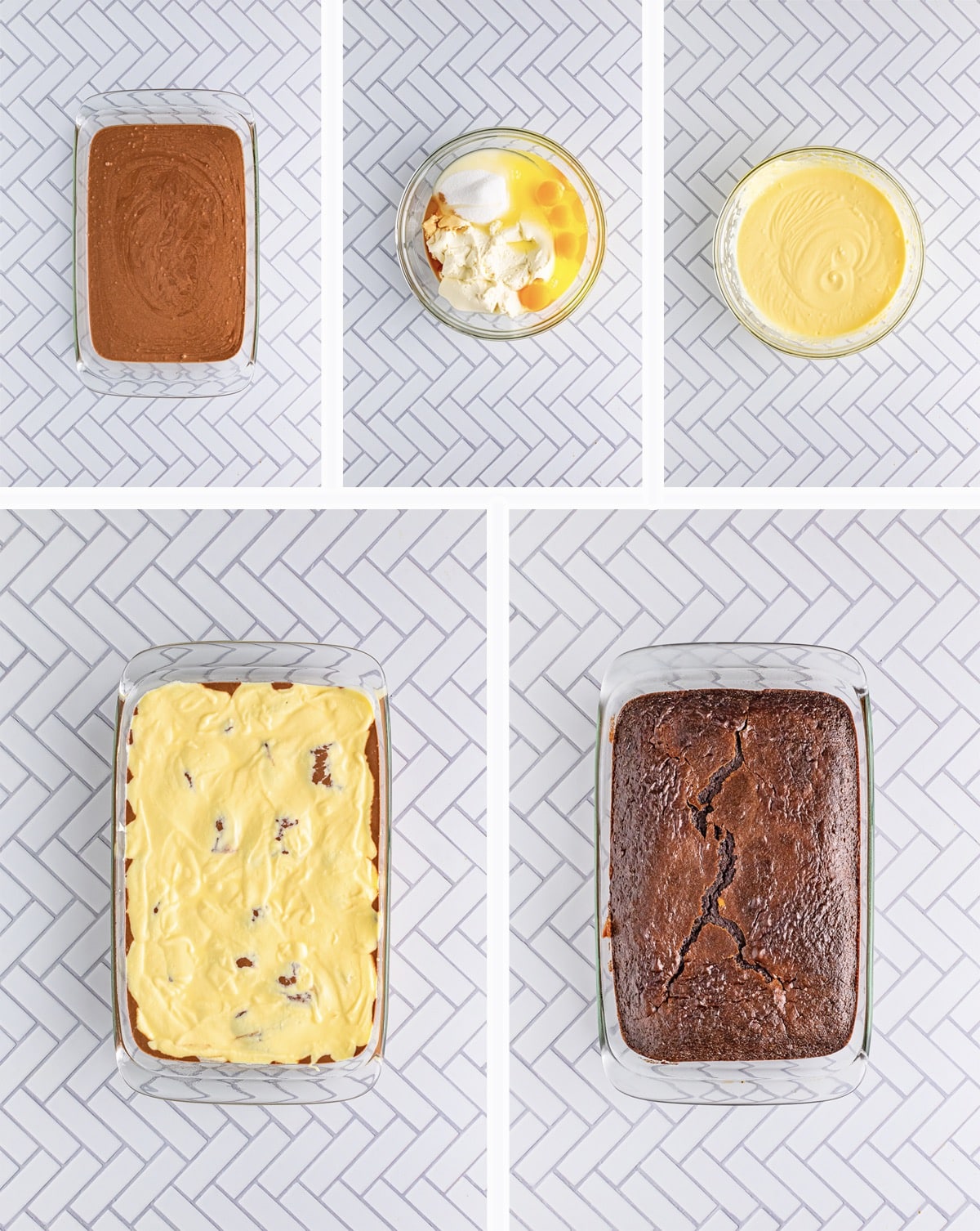 collage of images showing how to make the cake for chocolate italian love cake