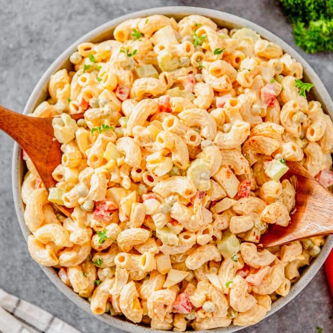 The Best Creamy Macaroni Salad (with Peas) - This Silly Girl's Kitchen