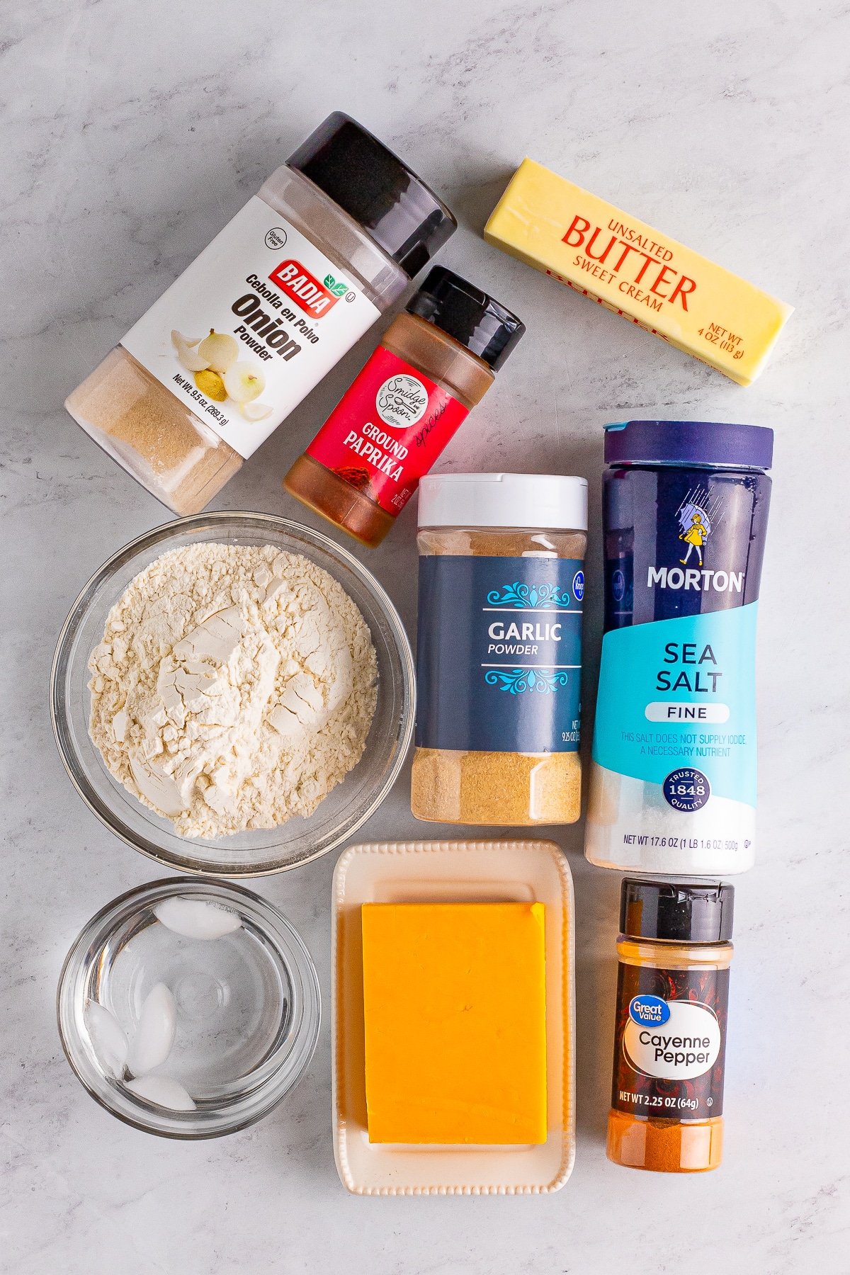 ingredients to make homemade cheez its