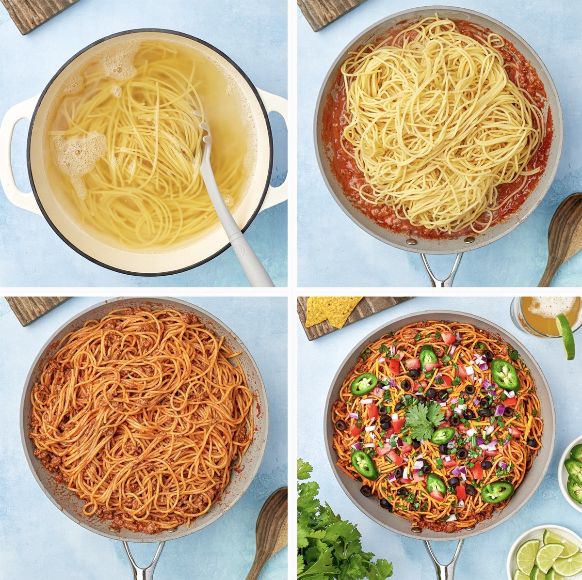 how to make the final steps of mexican pasta recipe