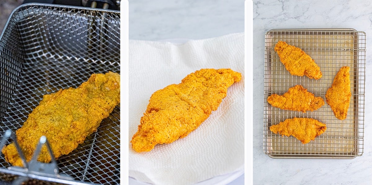 collage of images showing how to fry fried catfish recipe