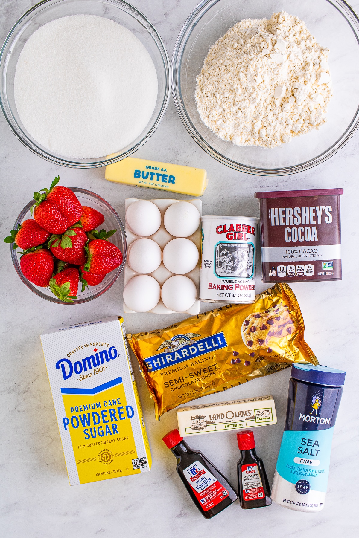 INGREDIENTS NEEDED TO MAKE BROWNIE WITH STRAWBERRY FROSTING
