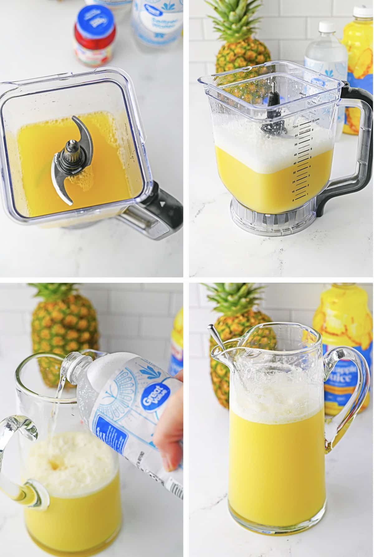 collage on images on how to make non alcoholic fruit punch recipe