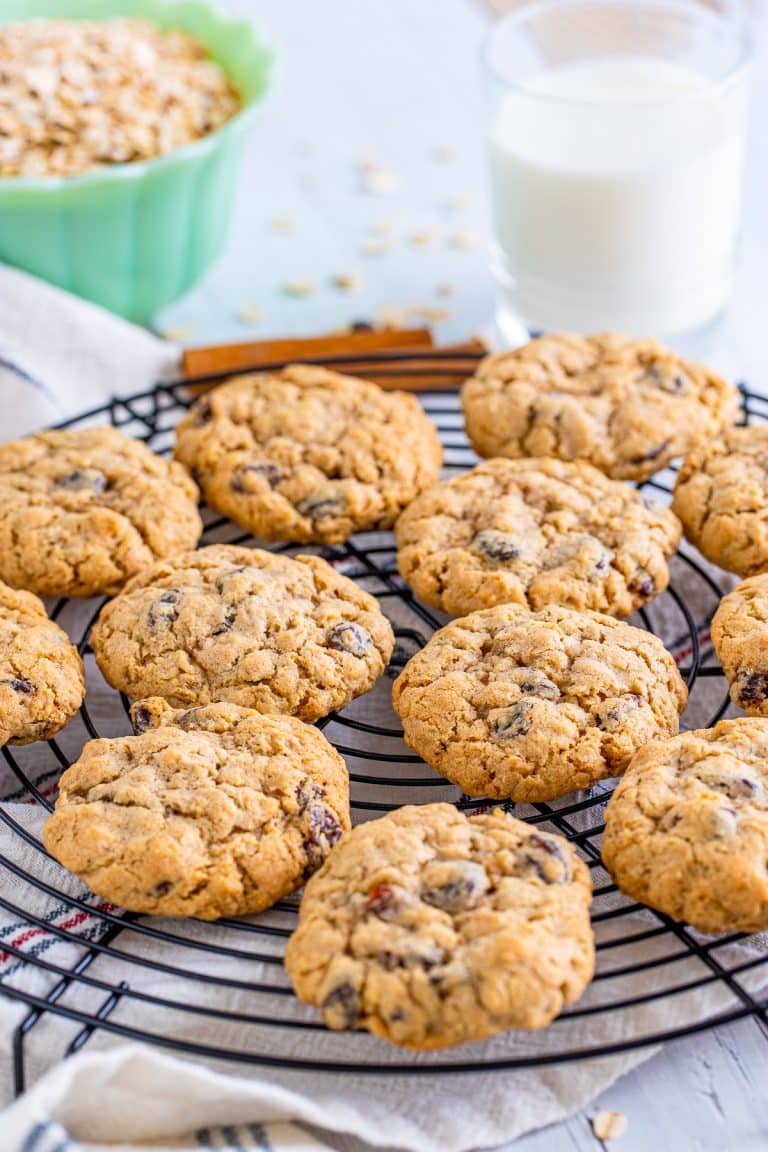Soft & Chewy Old Fashioned Oatmeal Raisin Cookies