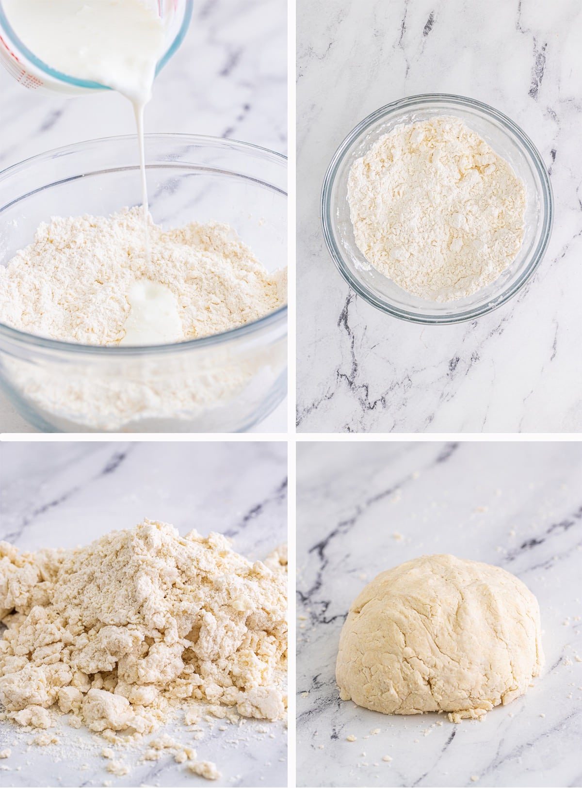 forming the dough for southern buttermilk biscuits