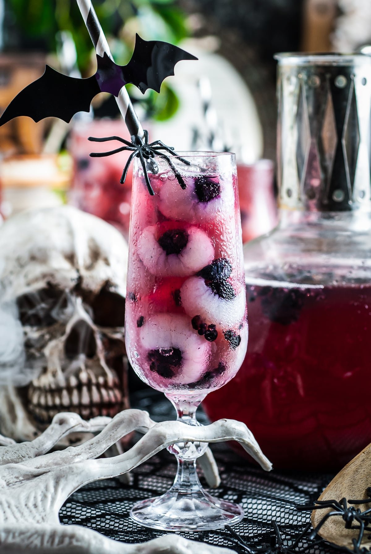 halloween punch in a serving glass