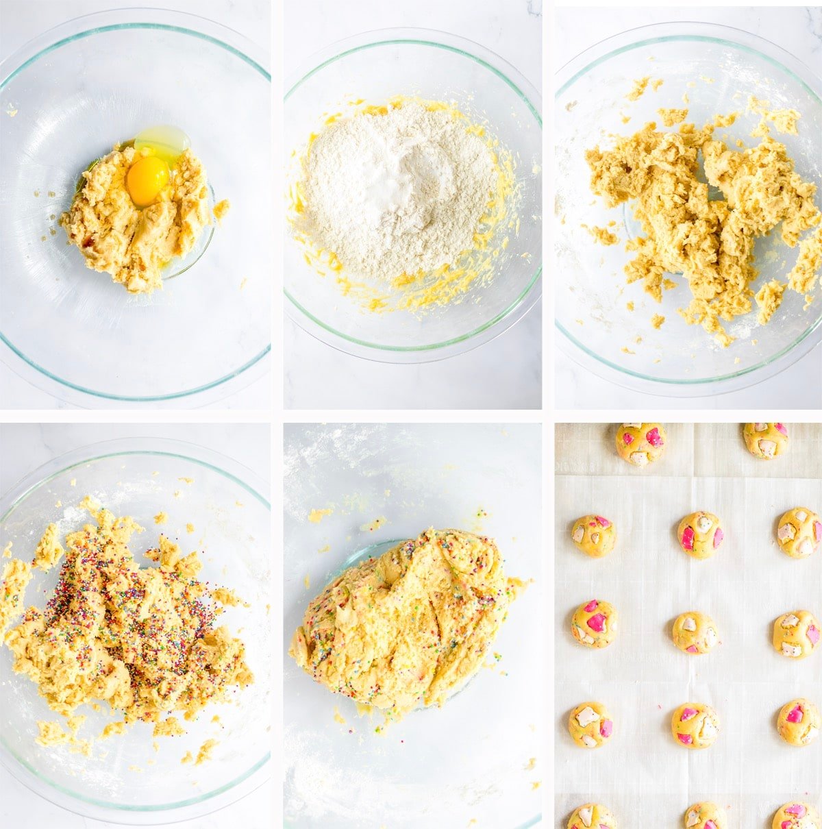 collage of images showing how to make animal crackers cookies