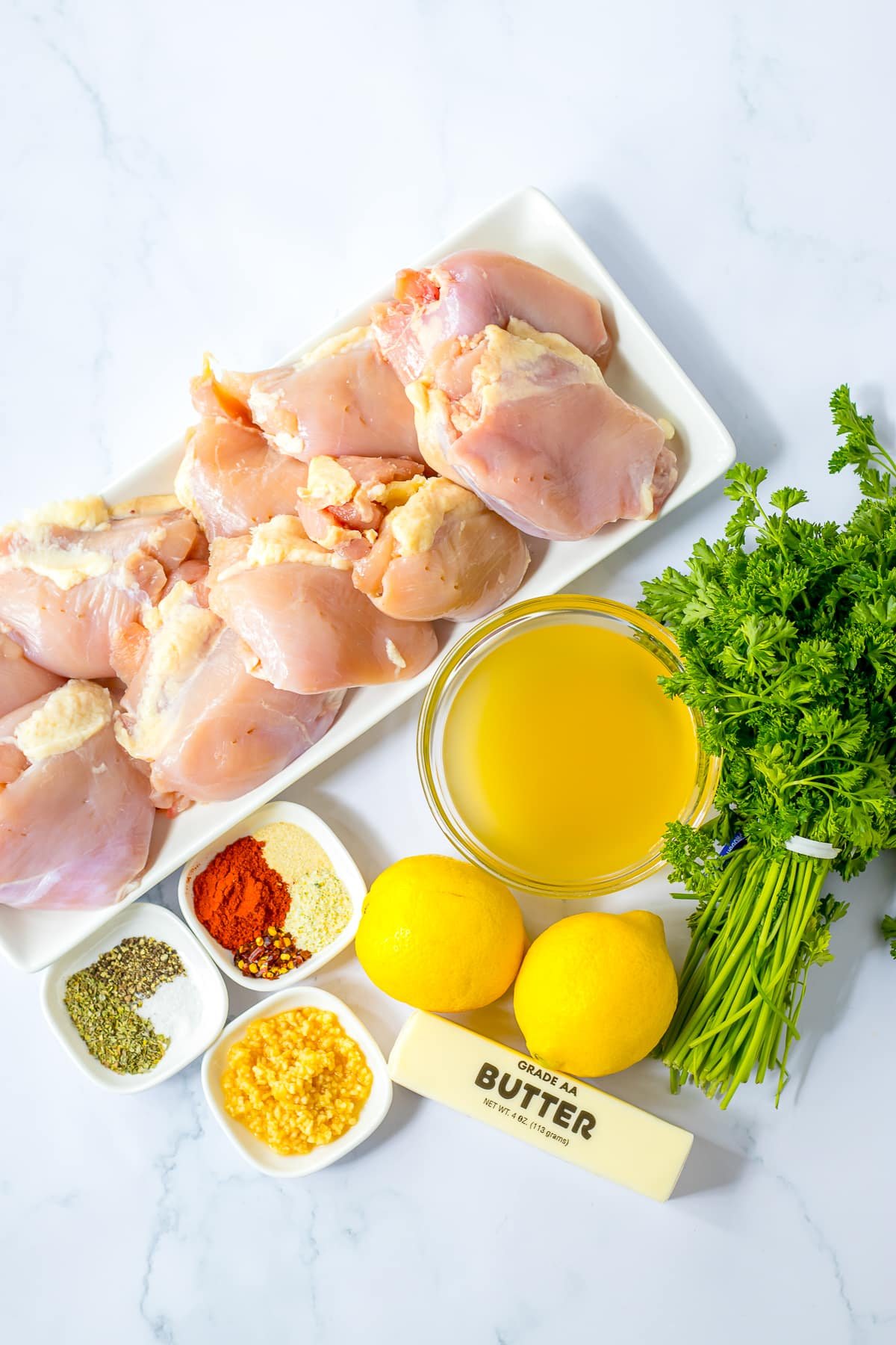 ingredients for recipe for crock pot chicken thighs