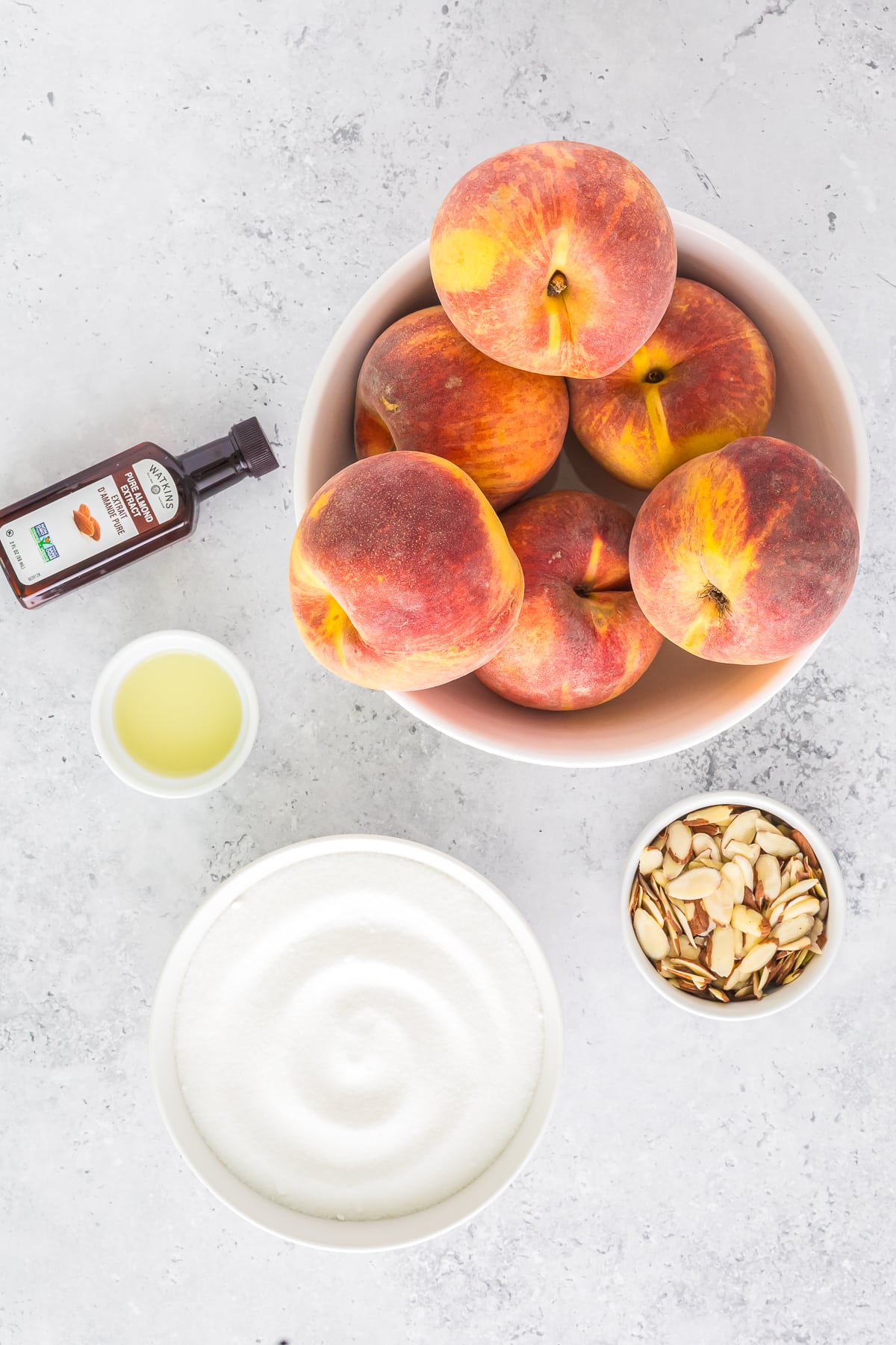 ingredients needed to make peach jam