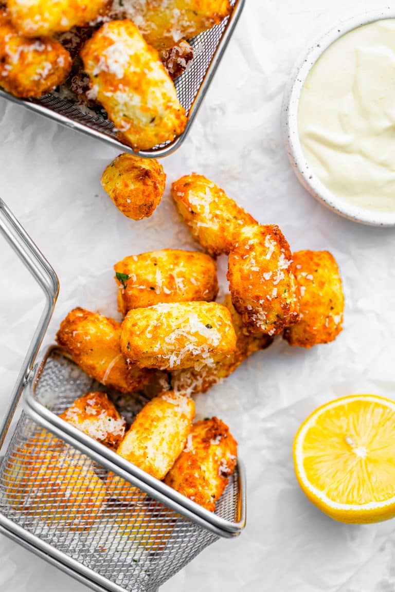 Homemade Garlic Parmesan Air Fry Tater Tots
