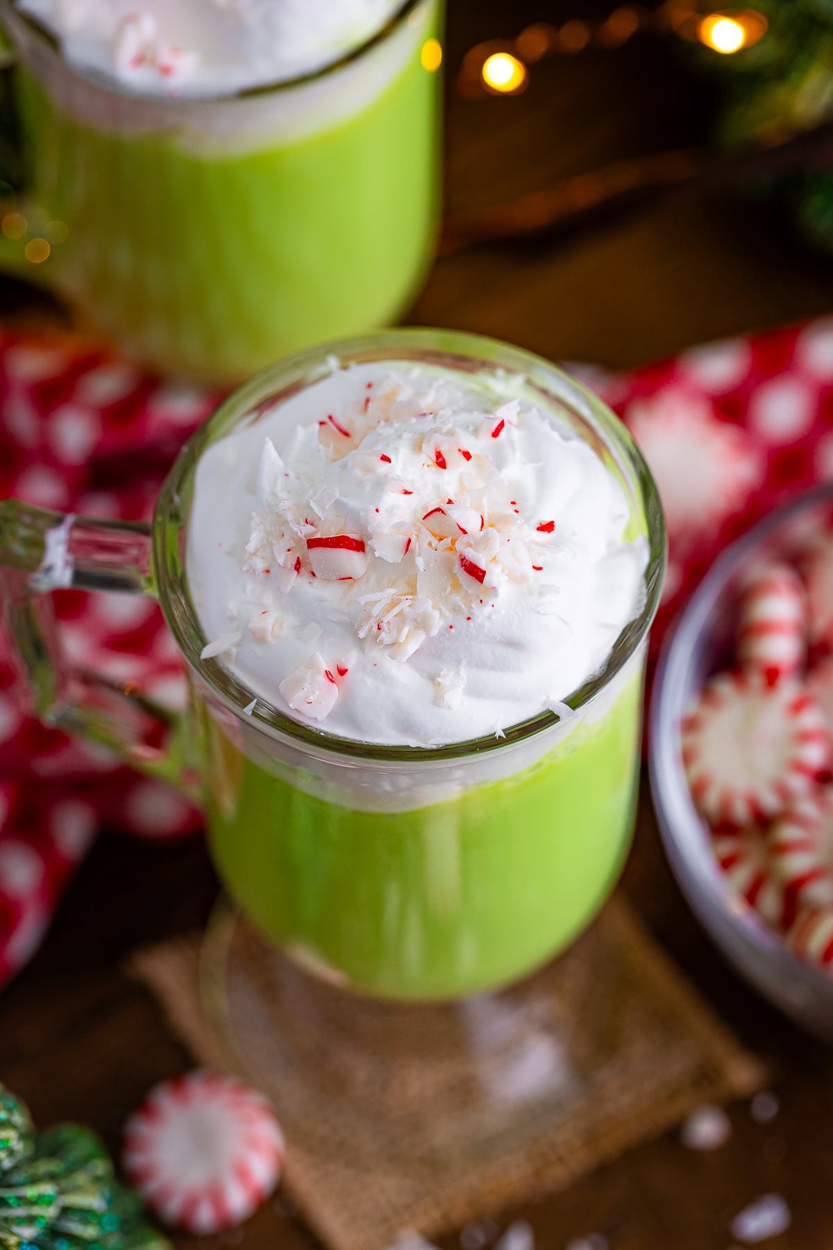 close up grinch hot cocoa