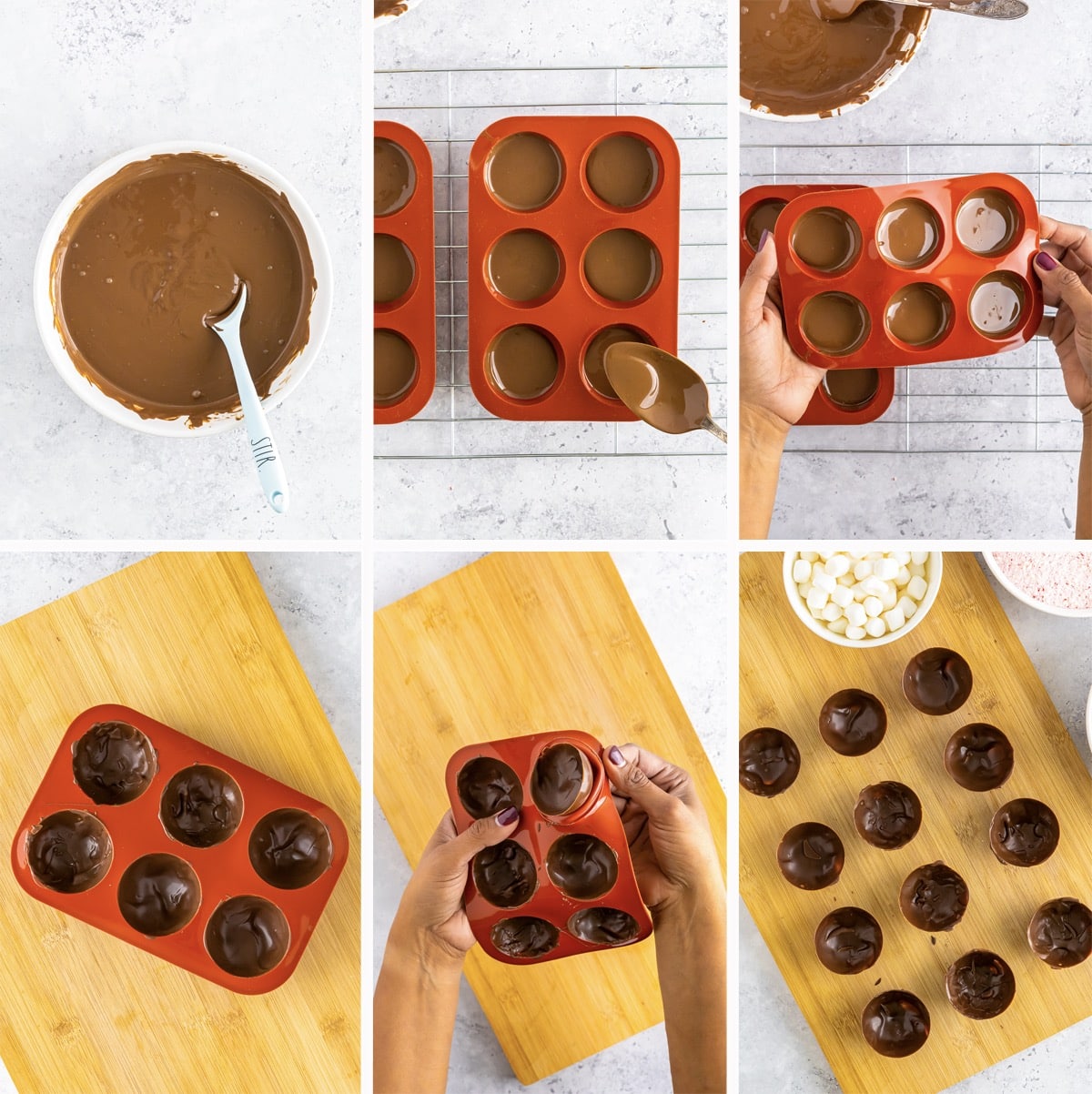 how to make the spheres for hot cocoa bombs recipe