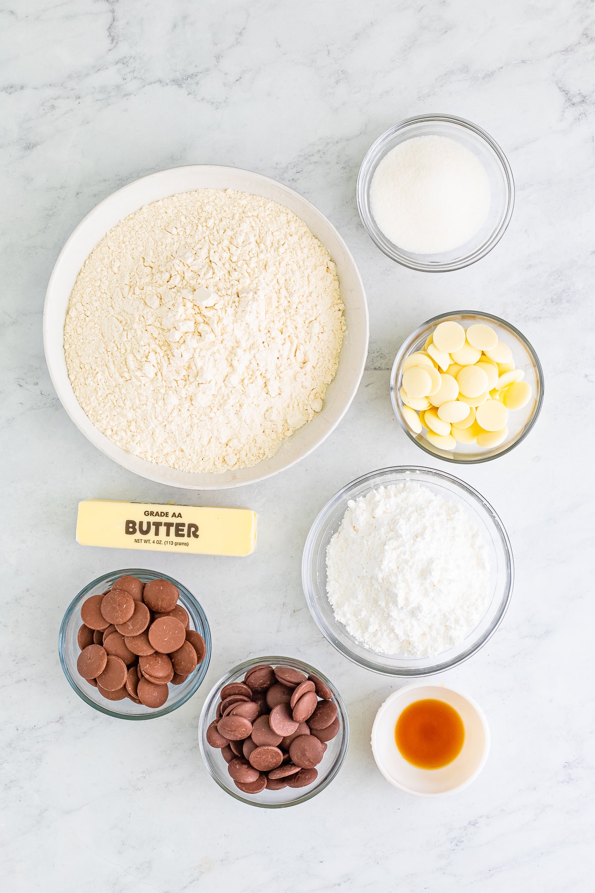 ingredients needed to make christmas shortbread