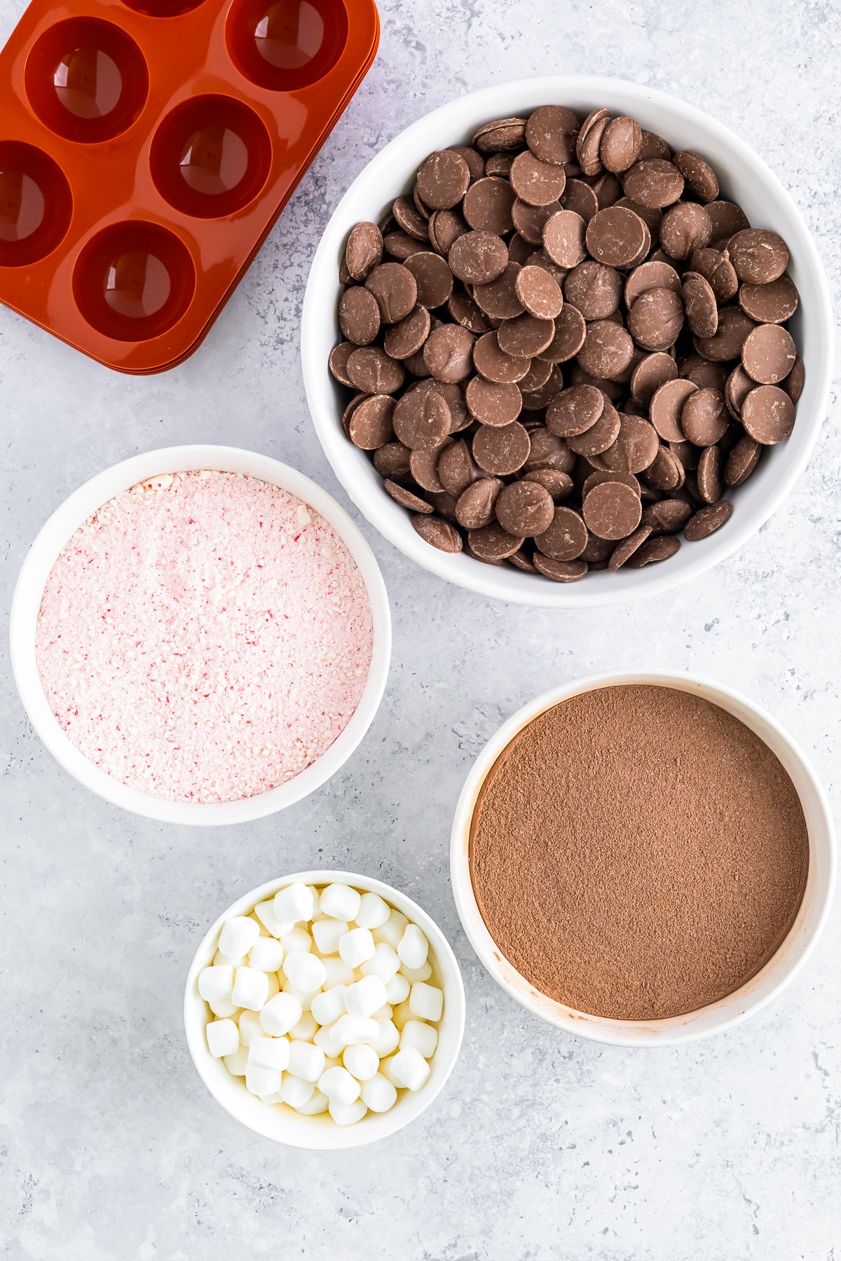 ingredients needed to make hot cocoa bombs recipe