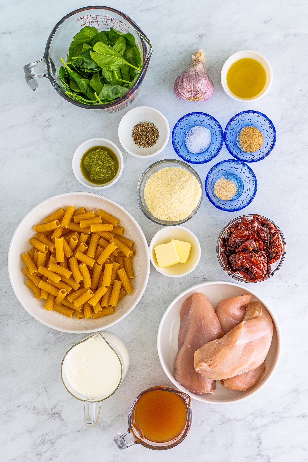 ingredients needed for tuscan chicken pasta recipe